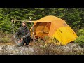 Camping In Rain And Wind Solo Overnight