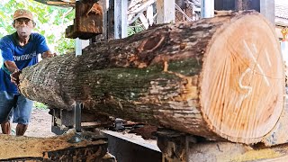 The process of making good thin boards from selected teak wood