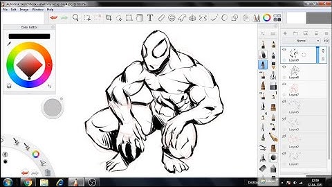 drawing and inking venom in autodesk skechbook pro
