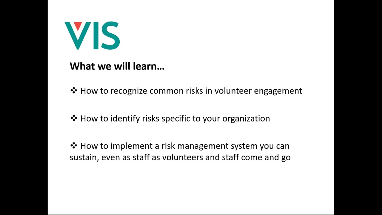 Jan 2020 AL!VE Academy: Managing Volunteer Risks - What Could Possibly Go Wrong?