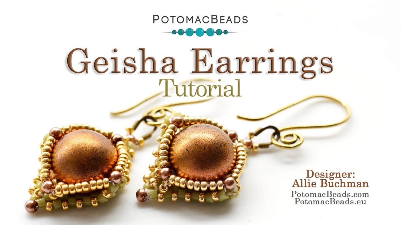 Geisha Earrings- DIY Jewelry Making Tutorial by PotomacBeads