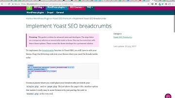 Adding Yoast Breadcrumbs for SEO Pages (single page shortcode)