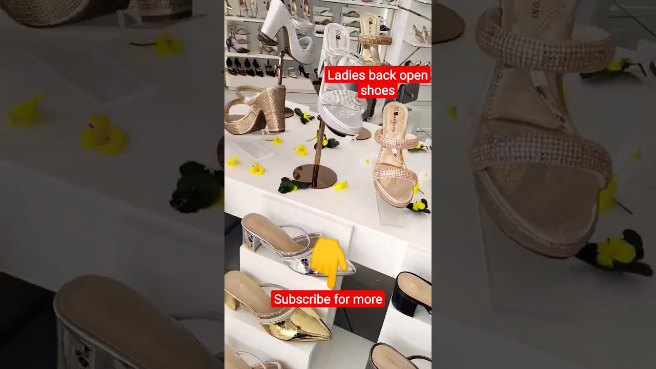 ladies back open shoes new design for Eid girls shoes new stock 