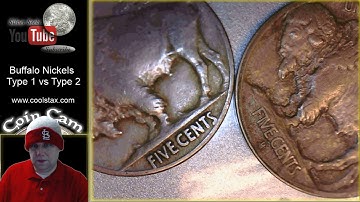 Type 1 vs Type 2 Buffalo Nickels - The Difference!