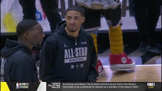 Tyrese Haliburton Cashes Half-Court Shot For Charity | NBA All-Star Practice