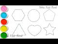 Shapes drawing for kids, Learn 2d shapes, colors for toddlers, 2D shapes drawing part -282
