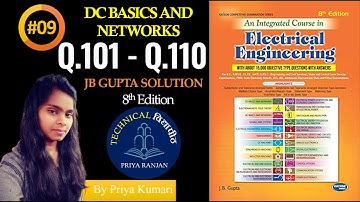 JB GUPTA DC basics and networks | DC basics and networks JB GUPTA | 8th edition (Q.101 - Q. 110) #09
