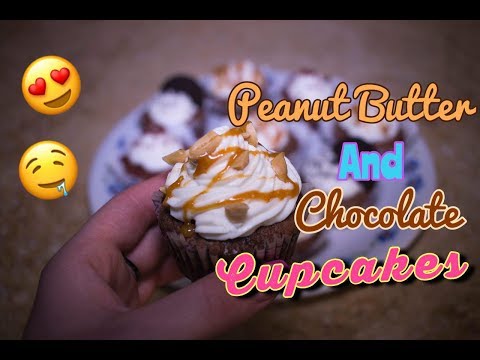 HOW TO MAKE CHOCOLATE AND PEANUT BUTTER CUPCAKES
