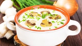 Грибной крем-суп из шампиньонов рецепт - Cream of Mushroom Soup recipe