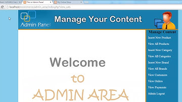 E Commerce Website in PHP & MySQL Part 53   Admin Panel