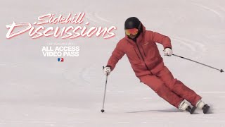 Exercises for improving your skiing! Sidehill discussion with Reilly McGlashan and Geri Tumbasz