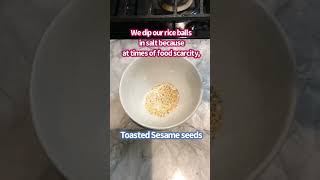 Jasmine Rice Balls with Sesame Salt and Why I Say “Wisdoms and Stories”  short recipe shortvideo