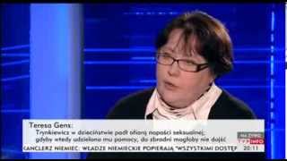 Teresa Gens: Trynkiewicz na 100 proc. dokona kolejnej zbrodni (Dziś wieczorem TVP Info, 29.01.2014)