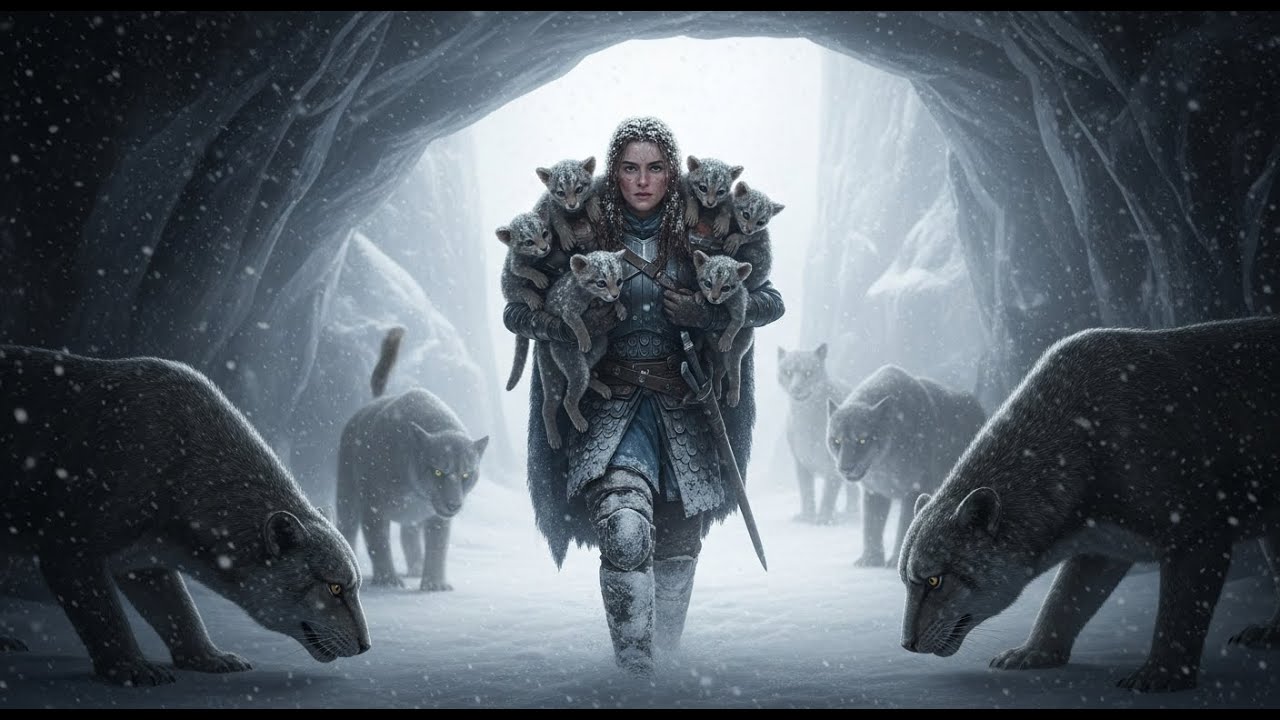 The Pack Mourned Their Cubs Until the Human Walked In, Covered in Snow, Bearing Them All