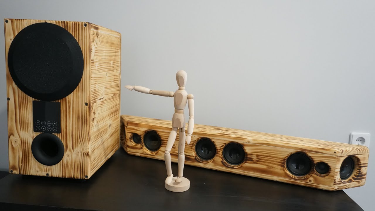 Bagvaskelse Bære vase Diy 5.1 Soundbar, made of wood, amplifier from an old system, optical  connection and bluetooth - YouTube