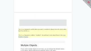 Java Class Attributes
