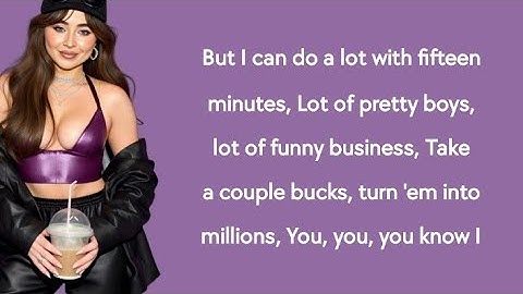 Sabrina Carpenter - 15 Minutes (lyrics)