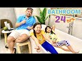 STAY IN THE BATHROOM FOR 24 HOURS CHALLENGE | KAYCEE &amp; RACHEL in WONDERLAND FAMILY