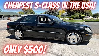 I Bought the CHEAPEST Mercedes SCLASS in the USA! (Runs Great, But Won't Drive) W220 S430