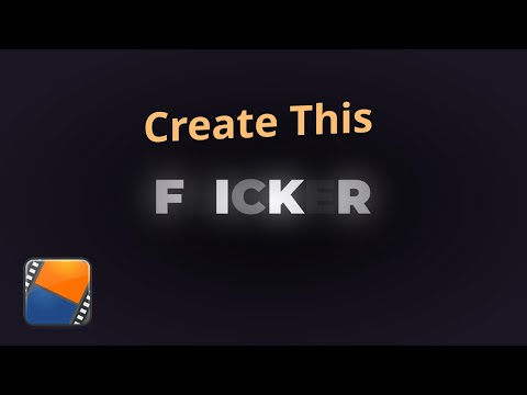 How to Create a Flicker Text Animation in friction