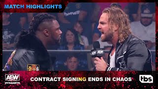 Hangman and Swerve Strickland's Contract Signing And AEW Dynamite Ends In Chaos | AEW Dynamite | TBS