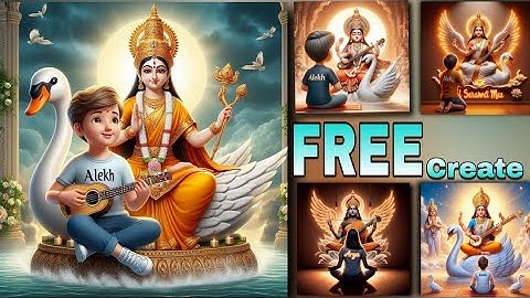 Saraswati Puja 3D Ai Photo Editing T Shirt Name Images | Bing Ai | Bing image creator tutorial FREE