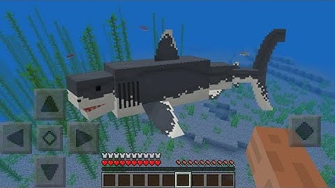 Jaws And Megalodon MOD! Minecraft PE - MOD Showcase (1.20)