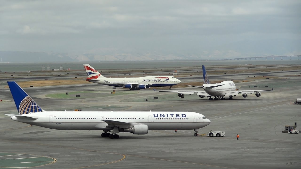 [ATC] Emirates, JAL, Air France + more Heavies at SFO - San Francisco International