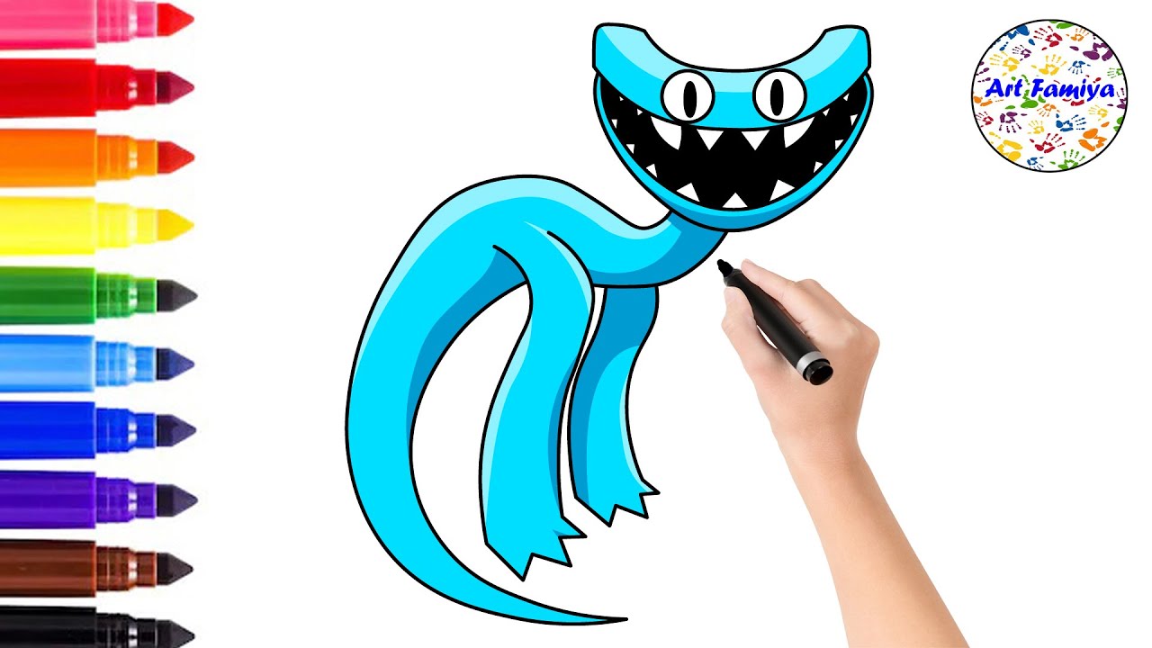 How to draw Cyan from Rainbow Friends 2 