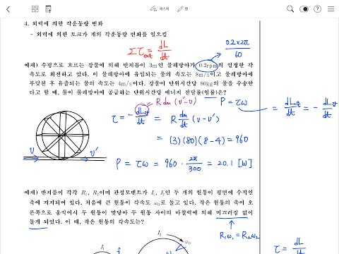 일반물리학 11.4 외력에 의한 각운동량 변화