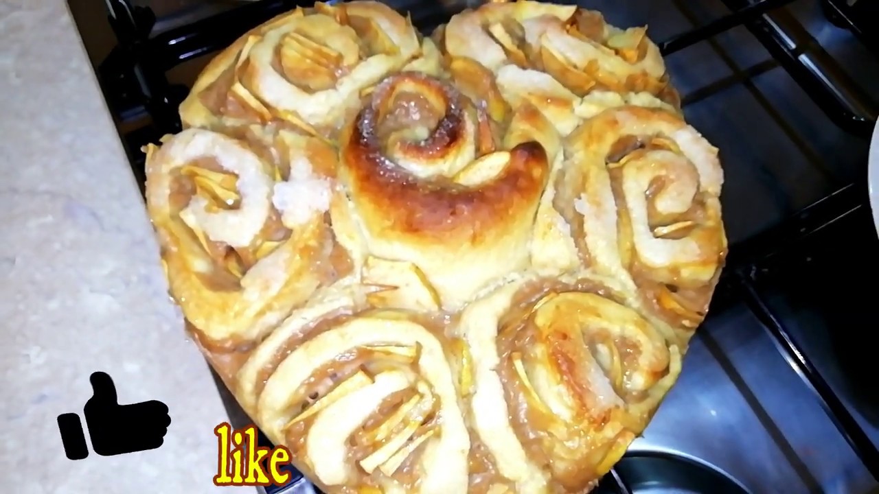 torta di rose con mele e crema di cannella!!!! - YouTube