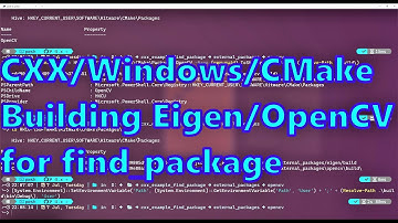Building C++ library Eigen/OpenCV for CMake find_package without Specifying Path on Windows