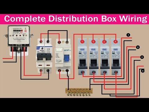 Complete Distribution Box (DP) Wiring, Single Phase Distribution Board Wiring Diagram, House