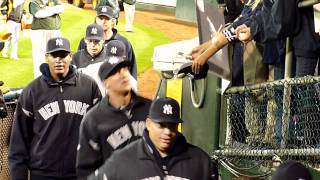 New York Yankees leaving the field after defeating the Oakland A's 10-3 on May 31, 2011