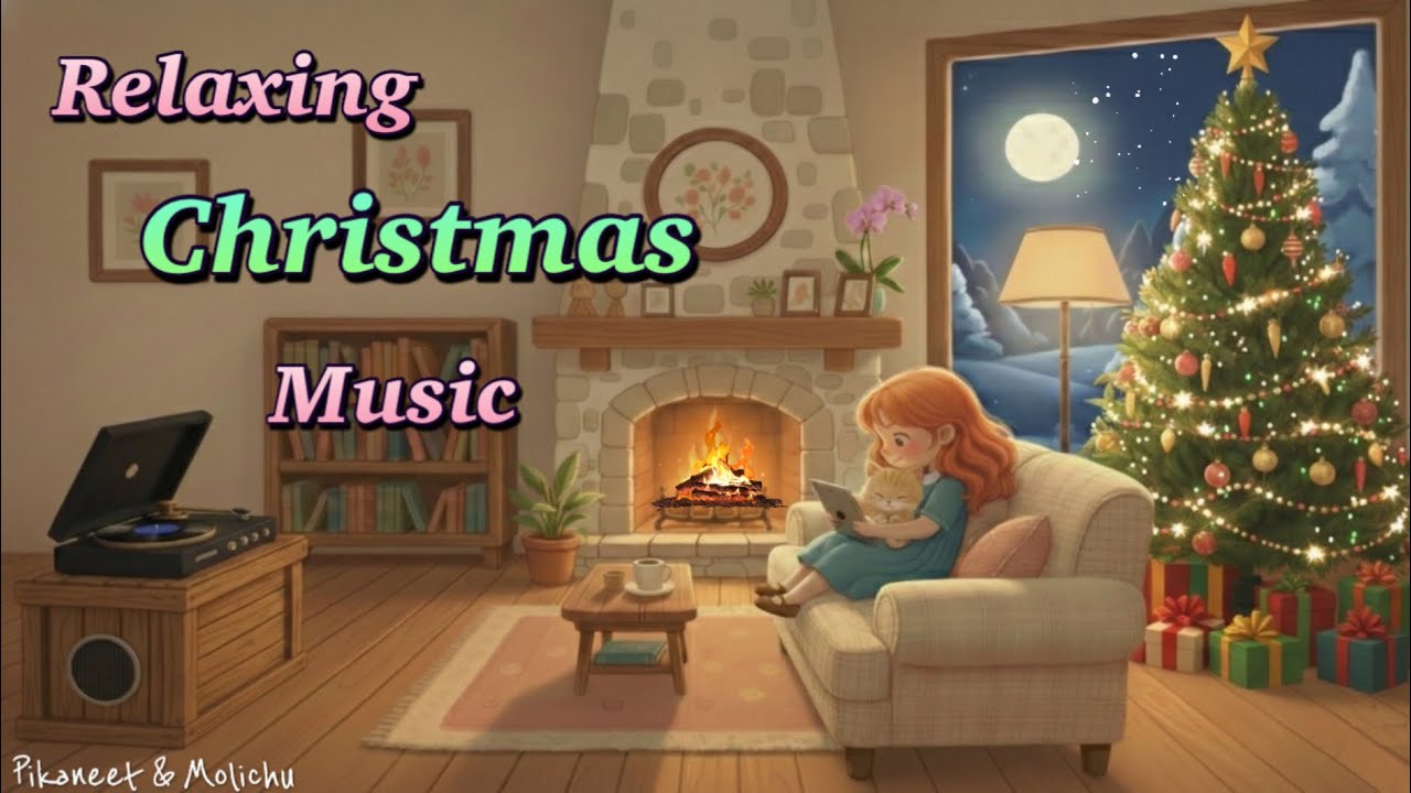 🎄Christmas Fireplace with Music🎄|聖誕節歌曲 🎶🎻🎷