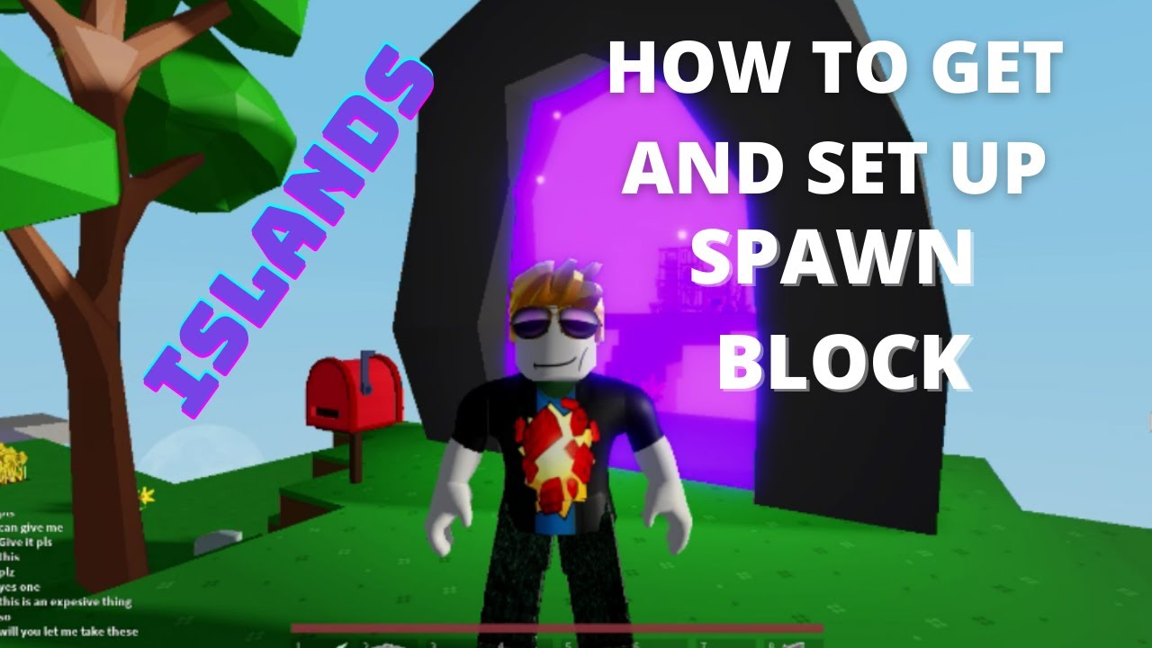 HOW TO GET and Set up SPAWN BLOCK islands Roblox YouTube