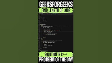 Find length of Loop | GeeksForGeeks POTD💚🖤 | Solution👆🏻 #coding #gfg #potd #geeksforgeeks #shorts