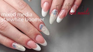 mix media starwhite boomer - naildesign