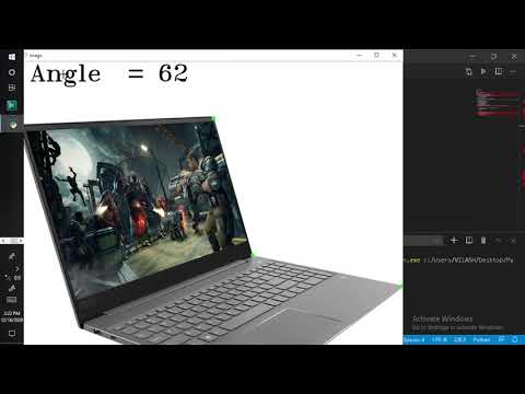 How to find angle Using opencv Python
