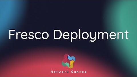 Network Canvas Fresco Deployment using Vercel