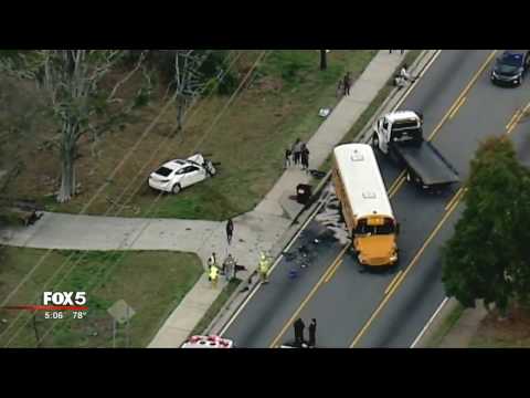6 injured in Cobb County school bus accident