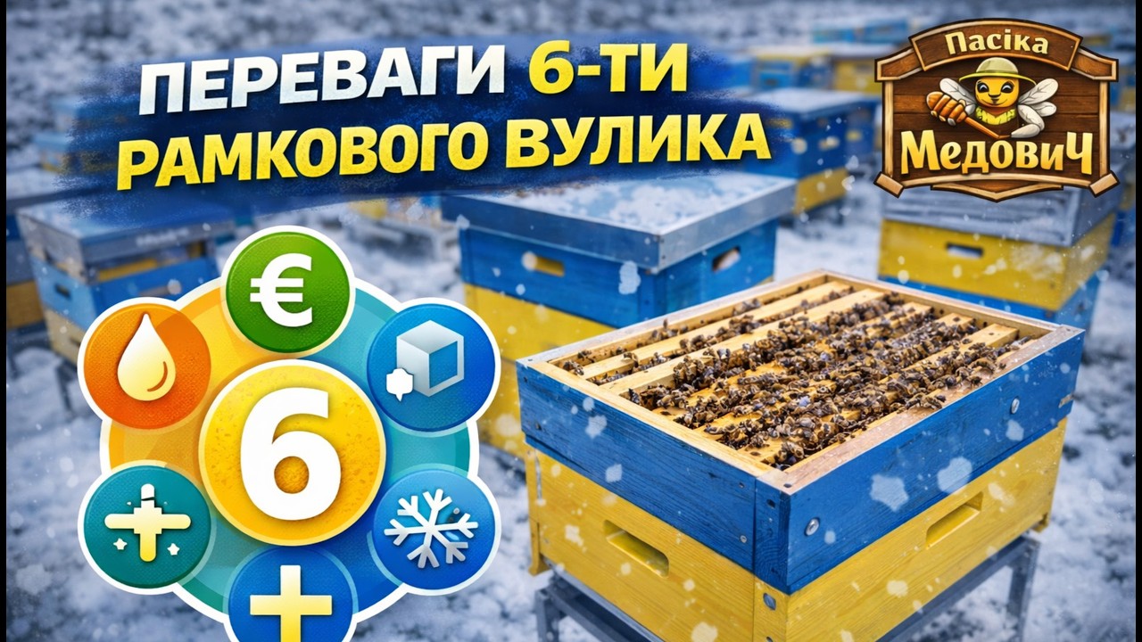 Переваги 6-ти рамкового вулика 