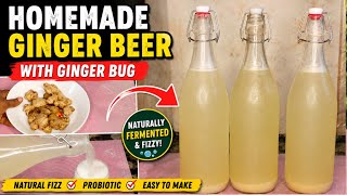 How To Make Ginger Beer With Ginger Bug | Naturally Fermented Homemade Ginger Beer Recipe