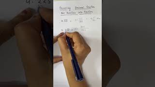 Recurring decimal question|Bar into fraction #maths #sscreasoningpracticeset #ssccgl #shorts #ssc