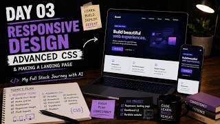 Day 03: Responsive Design, Advanced CSS and Making a Landing Page (AI Teaches Me Full Stack)