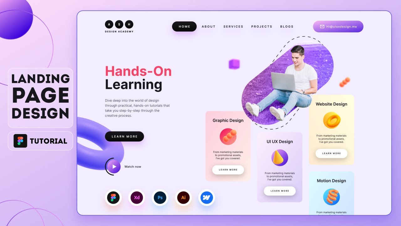Landing Page UI Design in Figma | Figma Tutorial - YouTube