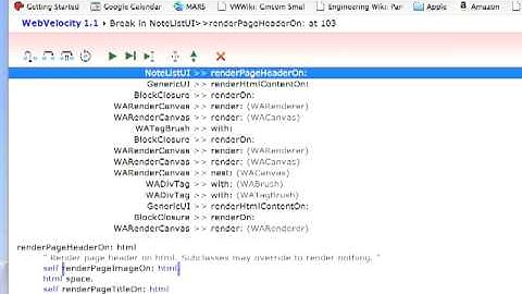 Debugging in WebVelocity 1.1