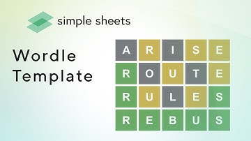 Wordle Excel Game Template Step-by-Step Video Tutorial by Simple Sheets