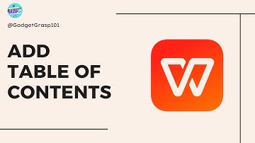 How to Add Table of Contents in WPS
