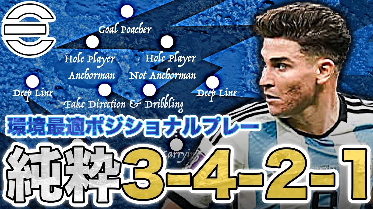 【環境最強】ポジショナル3-4-2-1。シンプルな構造とタスクで勝つ、新環境にマッチした戦術を徹底解説。【eFootballアプリ】